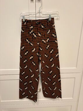 Maeve Anthropologie Checkerboard Wide Leg Crop Pants